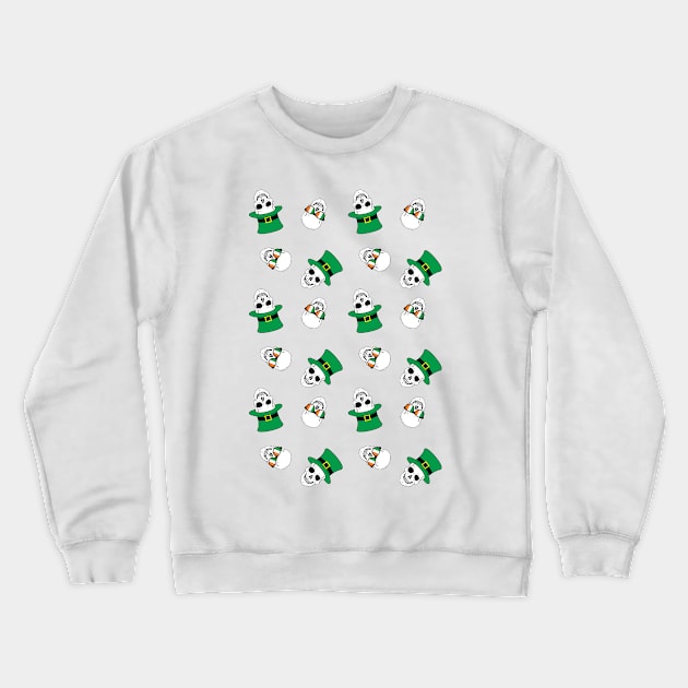 st. Paddy's day skulls blue Crewneck Sweatshirt by B0red